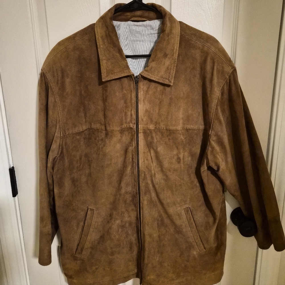Vintage Machiavelli Men's Brown Suede Zip Jacket